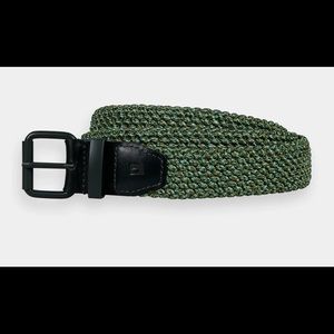 Scotch & Soda Leather-trimmed braided belt